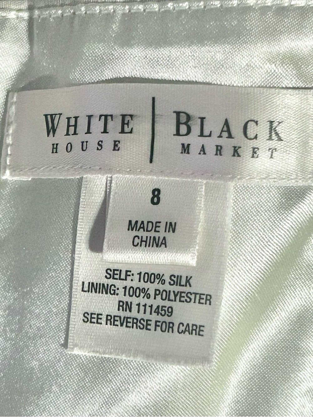 Size 8 White House Black Market Silk Floral Waist Tie Strapless A-Line Dress - Picture 6 of 6